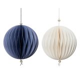 DEKORACIJA BUNKA 15 CM PAPIRNATA MODRA, BELA SORTIRANO