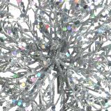 DEKORACIJA DECORIS BOŽIČNA ZVEZDA NA SPONKI 23.5 CM SREBRNA