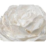 DEKORACIJA DECORIS ROŽA 57 CM BELE BARVE