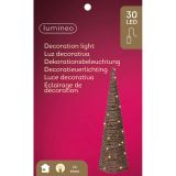 DEKORACIJA DECORIS STOŽEC 16X60 CM, JUTA LED 30 L