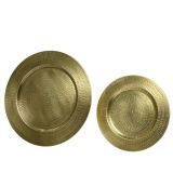 DEKORACIJA DEKORATIVNI KROŽNIK, ZLATE BARVE, 2/1