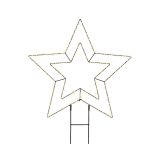 DEKORACIJA LUMINEO ZVEZDA Z LED LUČKAMI, ZUN FI 58 CM, ČRNA/TOPLE BAR.