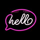 DEKORAT. STENSKA SVETILKA FOREVER NEON LED HELLO