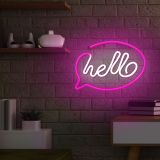DEKORAT. STENSKA SVETILKA FOREVER NEON LED HELLO