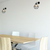 DEKORAT. STENSKA SVETILKA MILAGRO CLIFF BLACK 1XE27 MLP5523