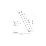 DEKORAT. STENSKA SVETILKA MILAGRO MONZA ČRNA 1XG9 MLP8837