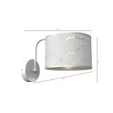 DEKORAT. STENSKA SVETILKA MILAGRO SENSO BELA 1XE27 MLP7301