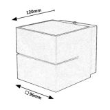 DEKORAT. STENSKA SVETILKA RABALUX KAUNAS 1XG9 KOCKA ALU