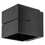 DEKORAT. STENSKA SVETILKA RABALUX KAUNAS 1XG9 KOCKA ČRNA