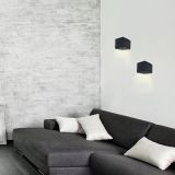 DEKORAT. STENSKA SVETILKA RABALUX KAUNAS 1XG9 KOCKA ČRNA