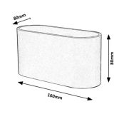 DEKORAT. STENSKA SVETILKA RABALUX KAUNAS 1XG9 OVAL ALU