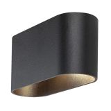 DEKORAT. STENSKA SVETILKA RABALUX KAUNAS 1XG9 OVAL ČRNA