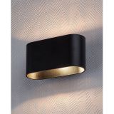 DEKORAT. STENSKA SVETILKA RABALUX KAUNAS 1XG9 OVAL ČRNA