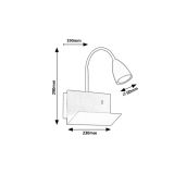DEKORAT. STENSKA SVETILKA RABALUX TACITO GU10 1X25W ČRNA