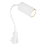 DEKORAT. STENSKA SVETILKA ROBBY 1XGU10 BELA, S STIKALOM