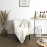 DEKORATIVNA ODEJA HOME DECO SHERPA 120X150 CM, BELA