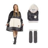 DEKORATIVNA ODEJA SVILANIT HOODIE ODRASLI MIDNIGHT CHARM &NOGAVICE