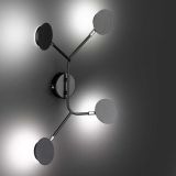 DEKORATIVNI LED REFLEKTOR GLOBO BELIZE 4X5W WW, ČRNA