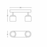 DEKORATIVNI LED REFLEKTOR PHILIPS FREMONT 2X4W LED 53332/06/16 BRON