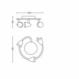 DEKORATIVNI LED REFLEKTOR PHILIPS MAPLE 3X3W LED 53219/17/16 NIKELJ