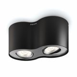 DEKORATIVNI LED REFLEKTOR PHILIPS PHASE 2X4.5W LED 53302/30/16 ČRN
