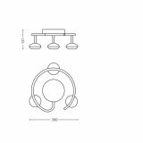 DEKORATIVNI LED REFLEKTOR PHILIPS SEPIA 3X3W LED 57179/17/16 NIKELJ