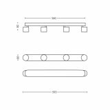 DEKORATIVNI LED REFLEKTOR PHILIPS STAR 4X3W LED 56244/48/16 ALUMINIJ