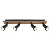 DEKORATIVNI REFLEKTOR DREW 4XGU10 LES / ČRN