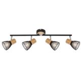 DEKORATIVNI REFLEKTOR FEROTEHNA BLACK+WOOD 4X25W MAX E14