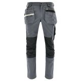 DELOVNE HLAČE SARA MONTER DO PASU ŠT. 62 SIVO / ČRNE