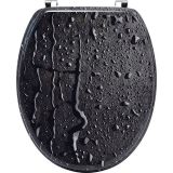 DESKA ZA WC ŠKOLJKO TENDANCE SIVA KAPLJICE MDF INOX VIJAKI