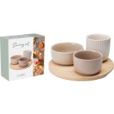 DODATEK ZA SERVIRANJE EH SERVIRNI SET ZA PRIGRIZKE NA PLADNJU + 3SKODELIICE