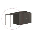 DODATKI ZA KOVINSKE HIŠKE BIOHORT 150X156 CM STRANSKA STREHA ZA EUROPA V 2/3/4A TEMNO SIVA