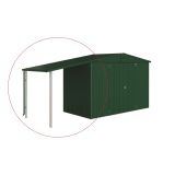DODATKI ZA KOVINSKE HIŠKE BIOHORT 150X156 CM STRANSKA STREHA ZA EUROPA V 2/3/4A TEMNO ZELENA