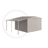 DODATKI ZA KOVINSKE HIŠKE BIOHORT 150X300 CM STRANSKA STREHA ZA EUROPA V 6/7