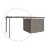 DODATKI ZA KOVINSKE HIŠKE BIOHORT STRANSKI NADSTREŠEK HIGHLINE H3 PEŠČENO SIVA