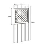 DODATKI ZA KOVINSKE HIŠKE GLOBEL KOMPLET OKEN 1 ANTRACIT 62 X 62 X 178 CM (WSPE)
