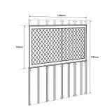 DODATKI ZA KOVINSKE HIŠKE GLOBEL KOMPLET OKEN 2 ANTRACIT 124 X 75 X 178 CM (WLPE)