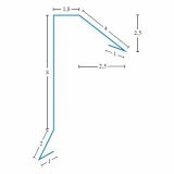 DODATKI ZA SKODLO TEGOLA CANADESE OBROBA ČELNA AL ZA TEGOLO ZA TEGOLO 2M 18 CM R.Š.