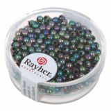 DODATKI, ORODJE ZA NAKIT RAYHER PERLE VOŠČENE, 3 MM IRIS ČRNE, 360 KOM