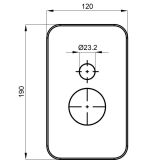 DODATNA OPREMA ZA PIPE UNITAS POKRIVNA PLOŠČA ZA TUŠ ČRNA ELITE (ROZETA,ROČKA)