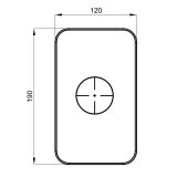 DODATNA OPREMA ZA PIPE UNITAS POKR. PLOŠČA ELITE ZA TUŠ ČRNA ROZETA IN ROČKA