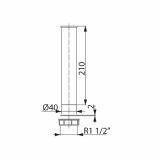 DODATNI DEL ZA VODOVOD LIV CEV PVC FI 40 Z ROBOM Z MATICO IN TESNILOM
