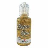 DROBNI ART.ZA USTVARJANJE RAYHER LEPILO Z BLEŠČICAMI ZLAT, 20 ML