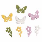 DROBNI ART.ZA USTVARJANJE RAYHER LESENI OKRASKI METULJ IN CVETKE 2 CM 24 KOS