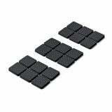 NEDRSEČA BLAZINICA HETTICH DIY,SAMOLEPLJIV 25X25 MM, ČRN, V ZAVOJU JE 18 KOS