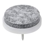 DRSNIK Z ŽEBLJIČKOM HETTICH DIY FI 24X21 MM, SINTETIČNI FILC, RJAV,  V ZAVOJU JE 8 KOS