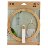 DRŽALA, STOJALA, KLJUKICE TENDANCE BAMBUS OBROČ ZA BRISAČE BEL TRAK IMITACIJA USNJA