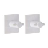 DRŽALA, STOJALA, KLJUKICE TENDANCE BELI ABS KLJUKICI 2KOM KVADRATNI 3M ZA ZALEPIT