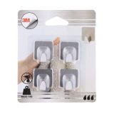 DRŽALA, STOJALA, KLJUKICE TENDANCE ČRNE INOX KLJUKICE 4KOM KVADRATNE 3M ZA ZALEPIT